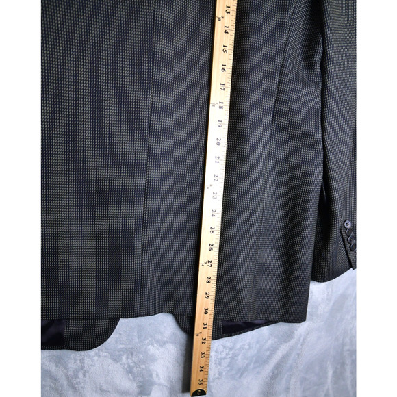 Joseph Abboud Blazer Men's 40R Gray Gingham Sport Coat Jacket - Picture 8 of 11
